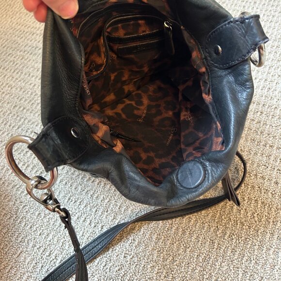 B. Makowsky Black Leather Crossbody - Picture 4 of 9